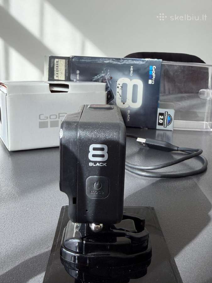 Gopro Hero 8 Black – su originalia dėžute ir pried - nuotraukos Nr. 5