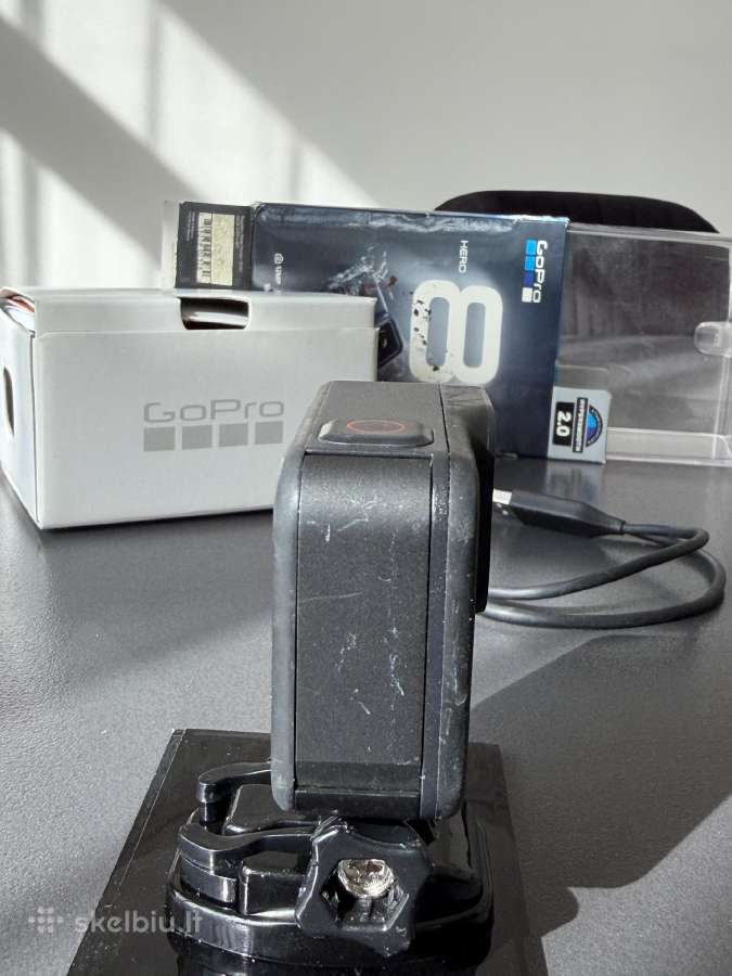 Gopro Hero 8 Black – su originalia dėžute ir pried - nuotraukos Nr. 6