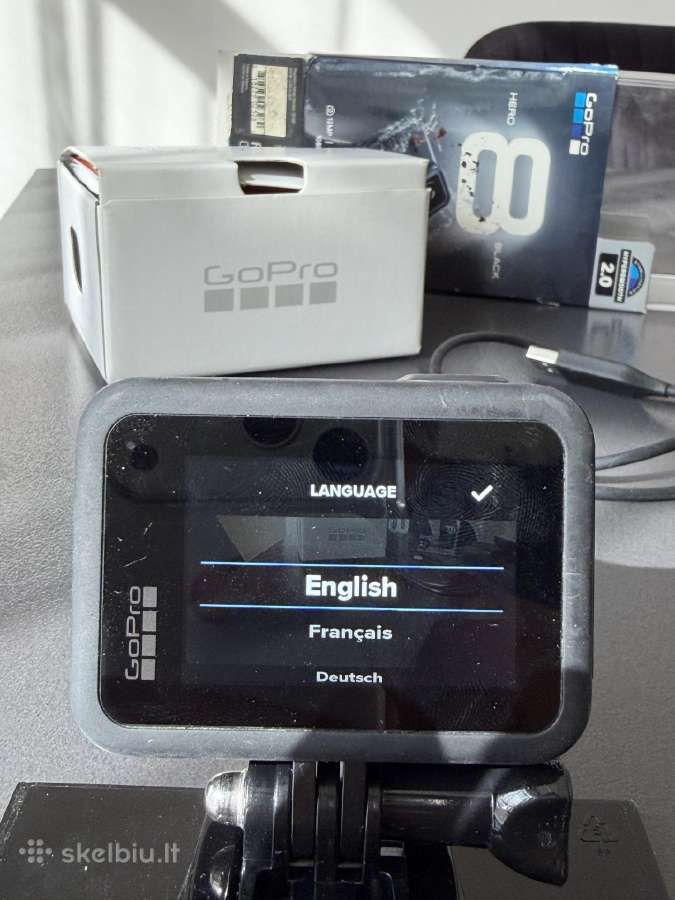 Gopro Hero 8 Black – su originalia dėžute ir pried - nuotraukos Nr. 7