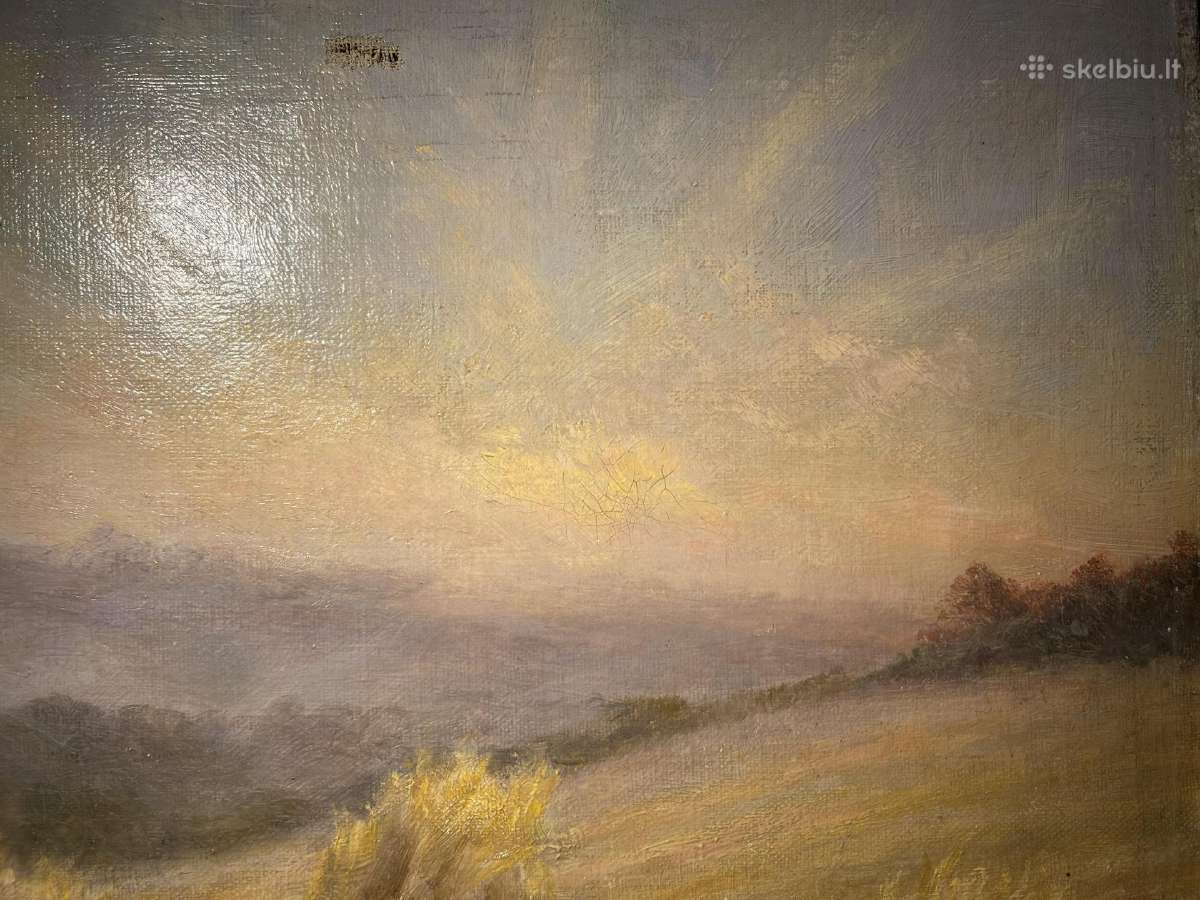 Max Hoffmann (1873–1915) Peizažo tapyba su pėdais. - nuotraukos Nr. 3