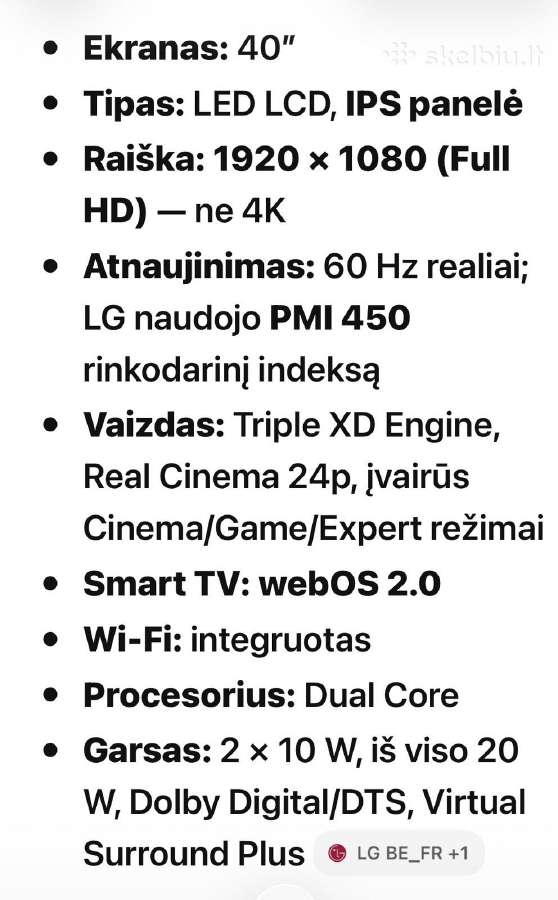Parduodu LG televizori - nuotraukos Nr. 2