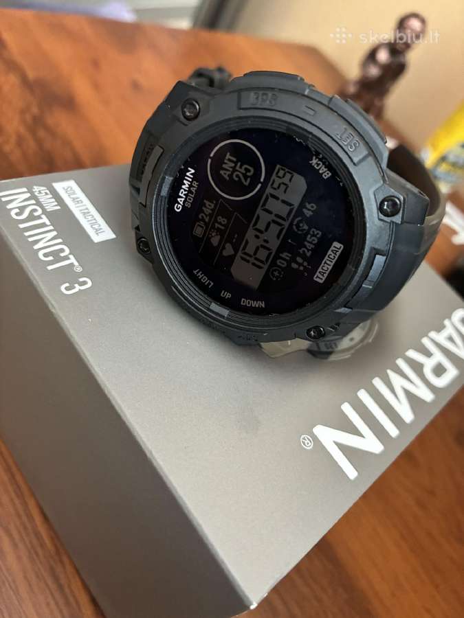 Garmin Instinct 3 Tactical Solar 45mm Naujas - nuotraukos Nr. 2