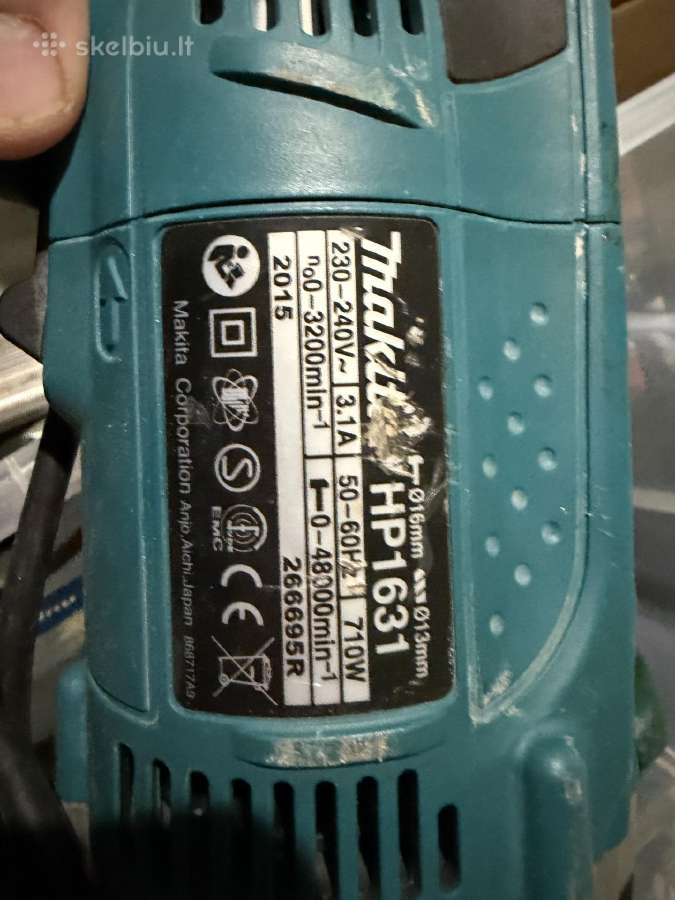Makita Hp1631, 710w smūginis gręžtuvas - nuotraukos Nr. 2