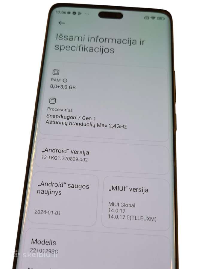 Xiaomi 13 Lite 5G (Ekspo) + 6 mėn. garantija - nuotraukos Nr. 5