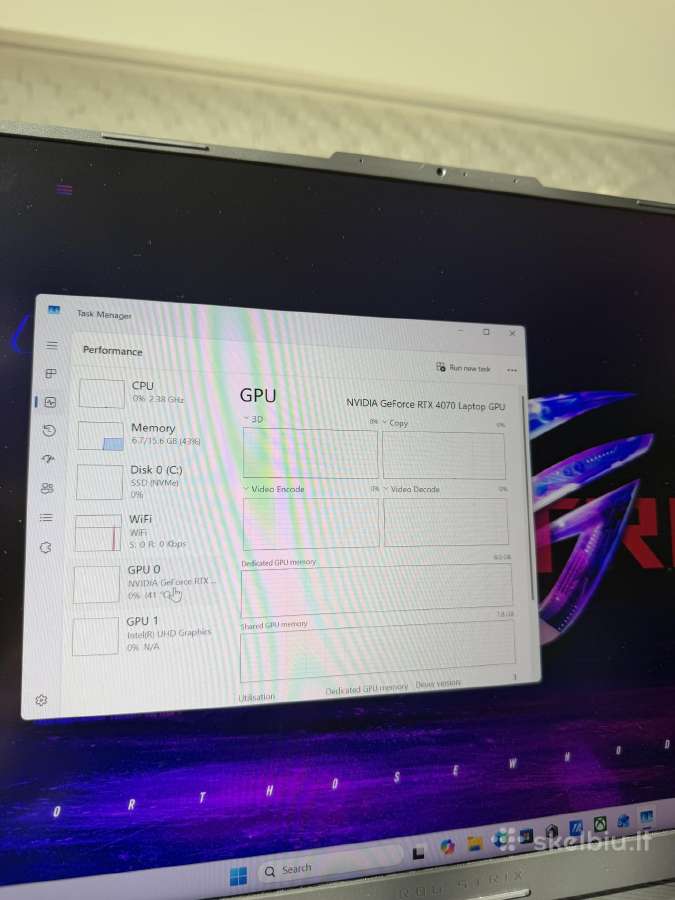 Asus Rog Strix G18-i9 Rtx 4070 /16 GB /1 TB SSD - nuotraukos Nr. 6