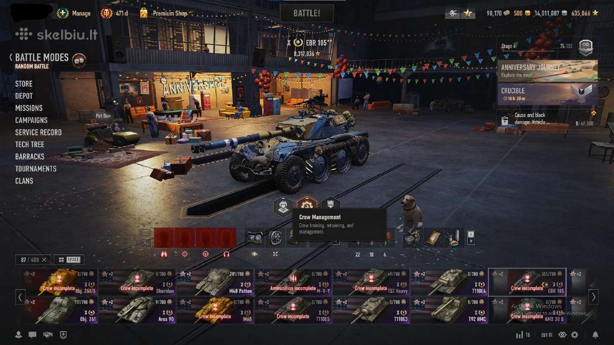 World of tanks Eu acc 408 Tankai Garaze - nuotraukos Nr. 4