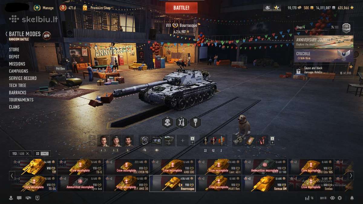 World of tanks Eu acc 408 Tankai Garaze - nuotraukos Nr. 18