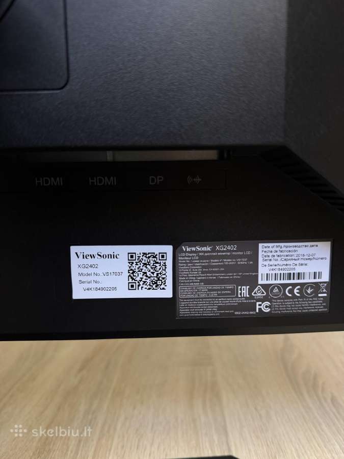 Viewsonic Xg2402 Monitorius - nuotraukos Nr. 4