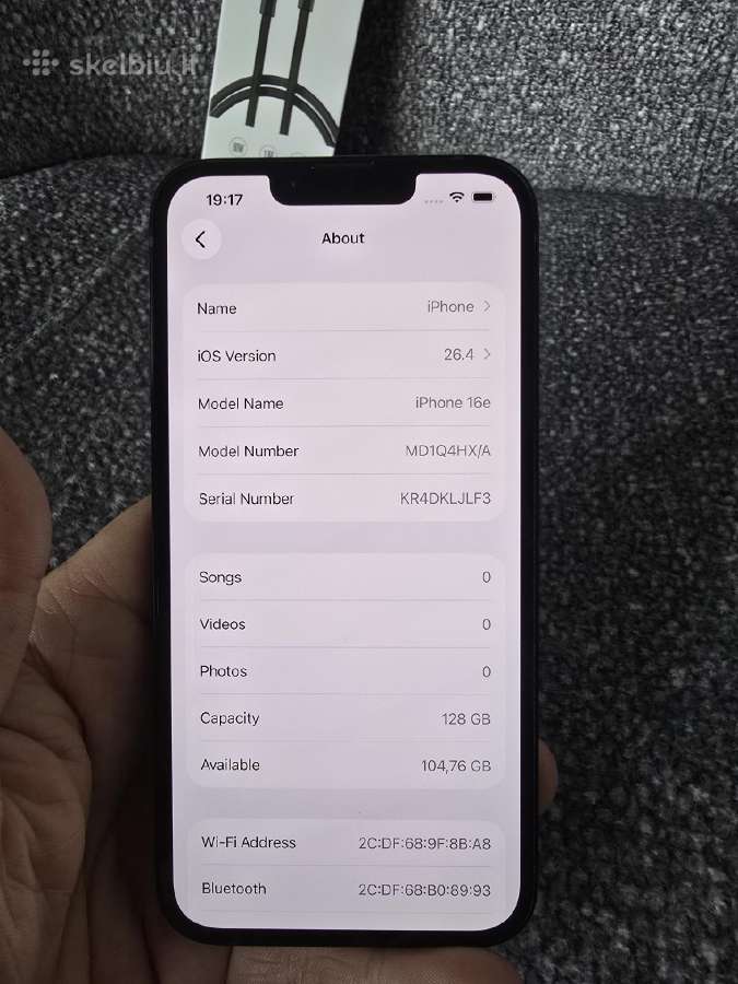 Apple iPhone 16e 128gb - nuotraukos Nr. 7
