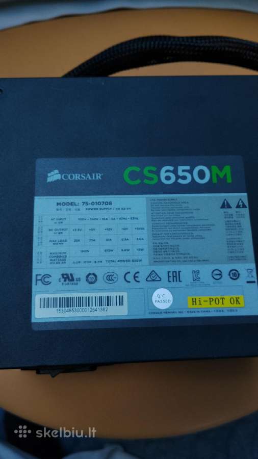Corsair Cs650m 650 Watt 80 Plus® Gold - nuotraukos Nr. 3