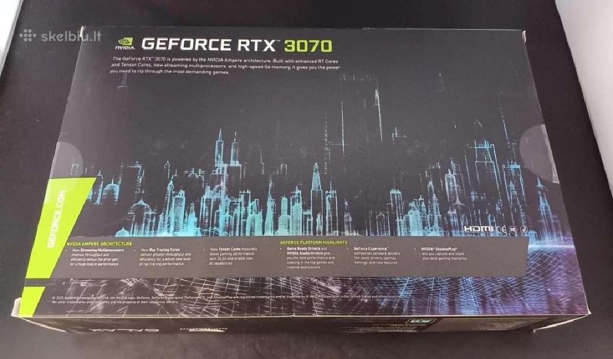 Galakuro Nvidia Rtx 3070 8gb - nuotraukos Nr. 2