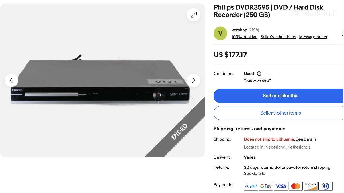 Proxima 60 (Usa) Proson 25 (Sweden), Dvd / HDD - nuotraukos Nr. 12