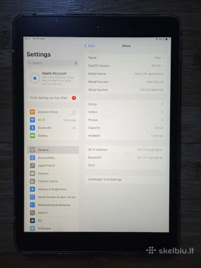 iPad 7th gen wi-fi su Apple Pencil (1st gen) - nuotraukos Nr. 2