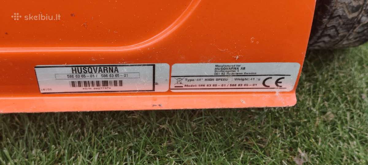 Husqvarna sodo traktoriuko priedai. - nuotraukos Nr. 10
