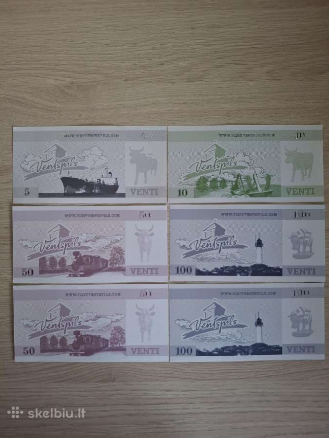 Ventspilio banknotų rinkinys, 6 vnt. - nuotraukos Nr. 2