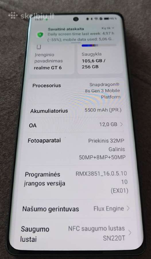 Realme Gt6 12-256gb - nuotraukos Nr. 5