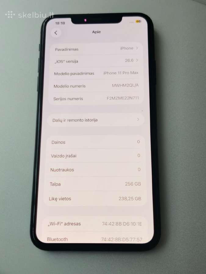 iPhone 11 pro max 256gb - nuotraukos Nr. 2