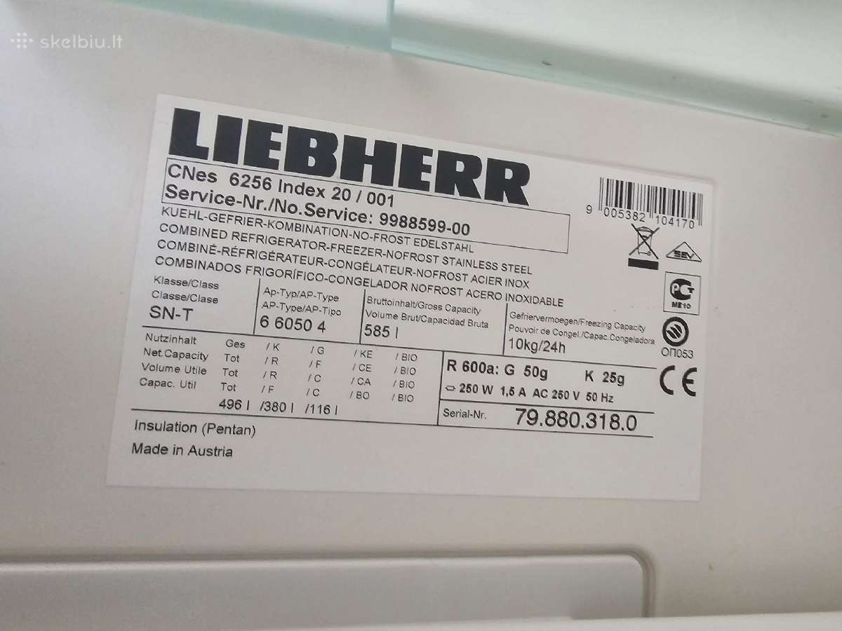 Šaldytuvas Liebherr - nuotraukos Nr. 6