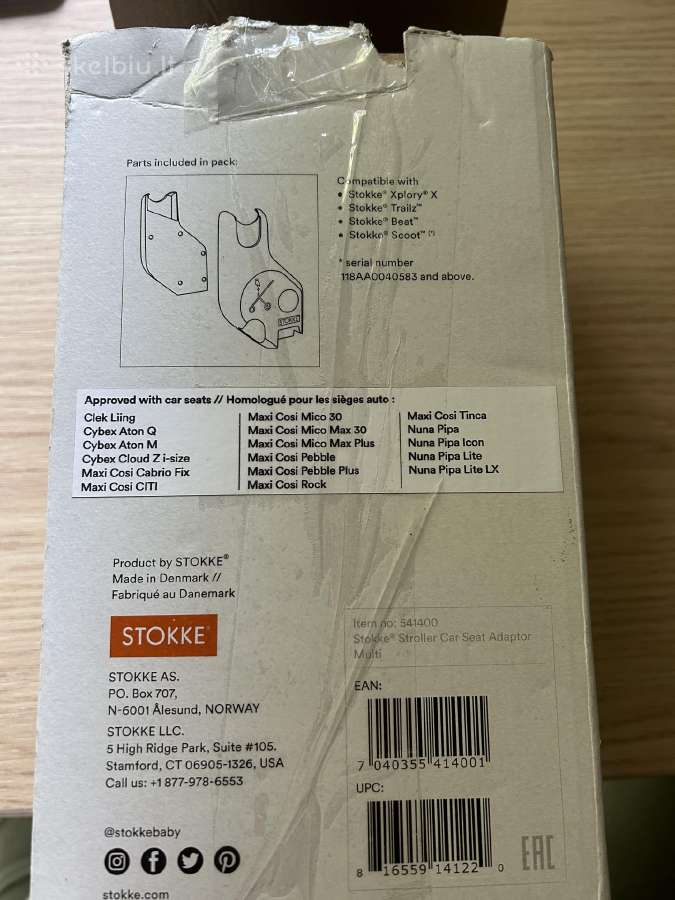 Stokke automobilinės kėdutės adapteriai - nuotraukos Nr. 4