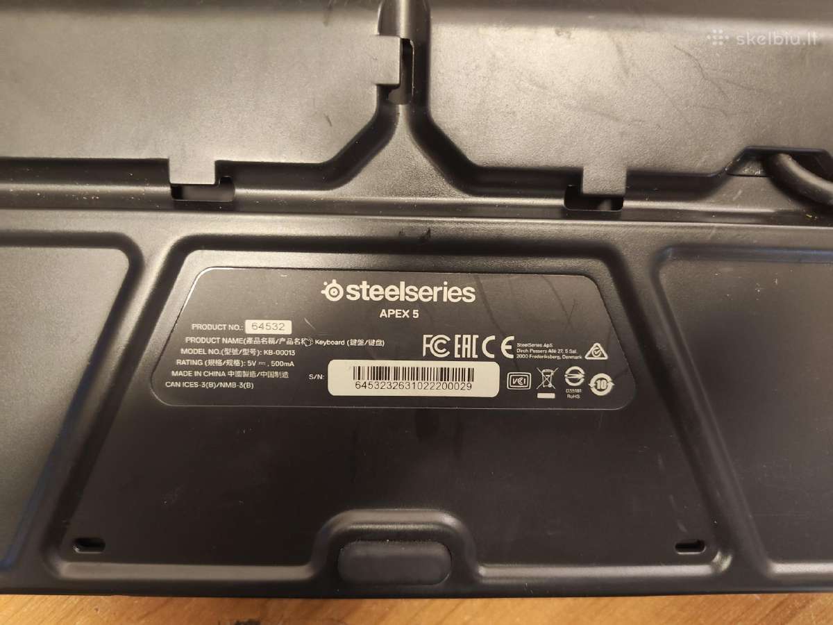 Steelseries apex 5 mechaninė gaming su defektu - nuotraukos Nr. 5