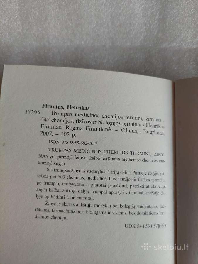 Trumpas medicinos chemijos terminų žinynas - nuotraukos Nr. 5