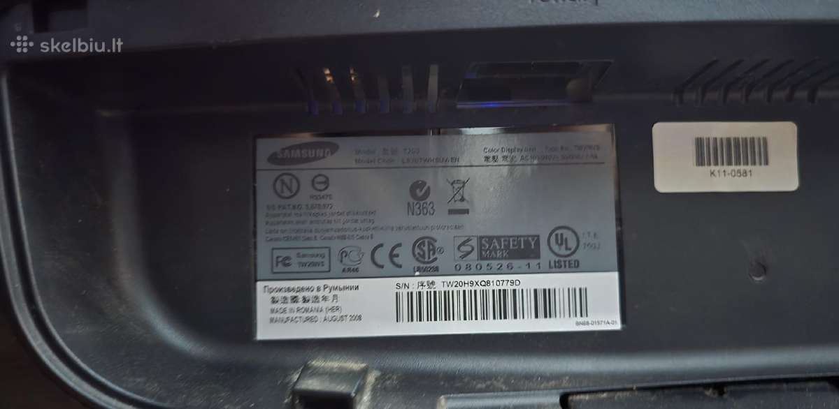 Samsung Syncmaster T200 monitorius 20 coliu - nuotraukos Nr. 3