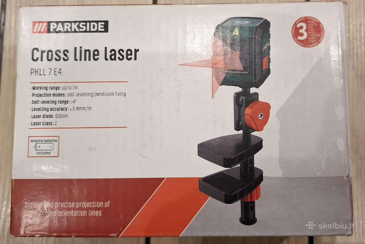 Parkside Pkll 7 E4 kryžminių linijų lazeris - nuotraukos Nr. 2