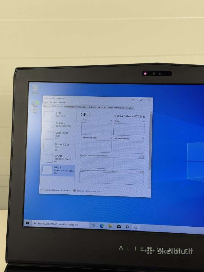 Alienware 15 R3 Gtx 1060 I7 6700hq 16gb RAM 1,5tb - nuotraukos Nr. 6