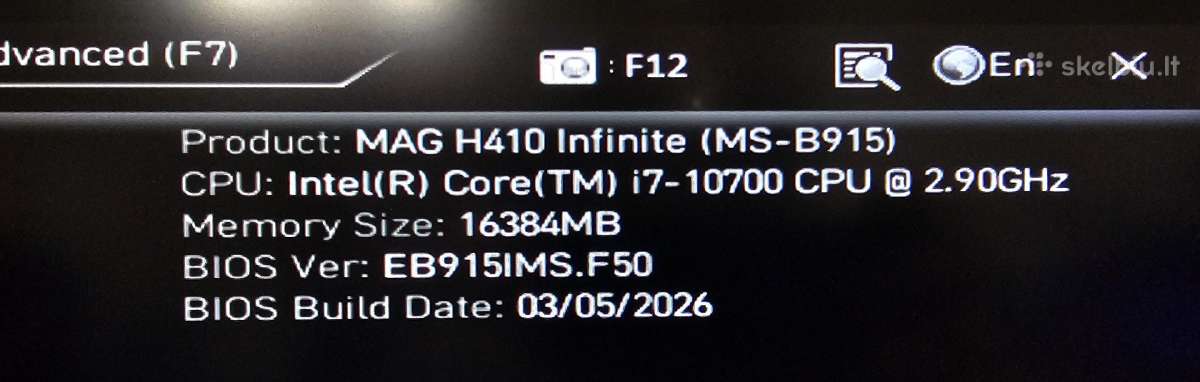 Msi Mag Infinite 10si i7-10700 Gtx1660 Super 6gb - nuotraukos Nr. 5
