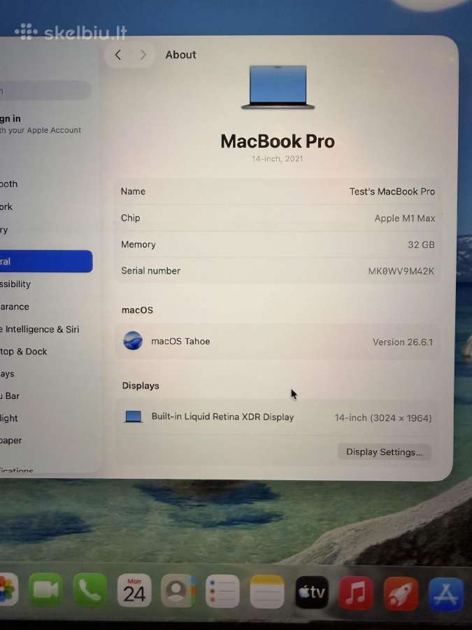 MacBook Pro M1 Max - nuotraukos Nr. 5