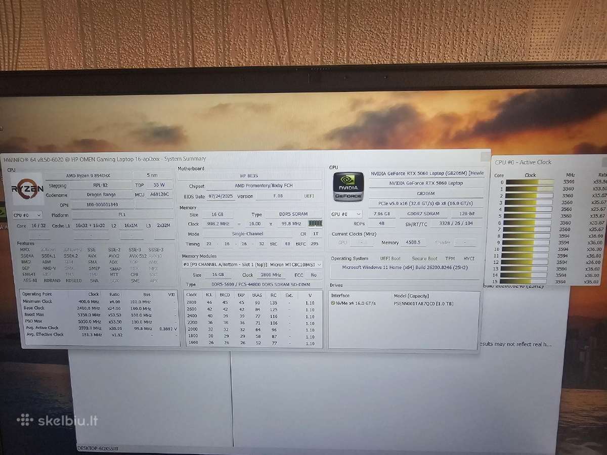 Hp omen 16 ap0292ng - nuotraukos Nr. 2