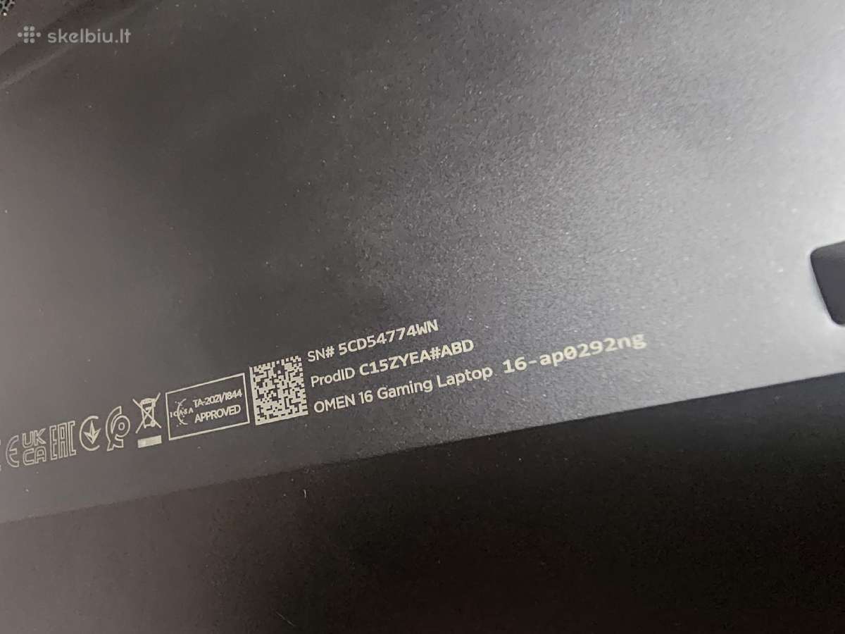 Hp omen 16 ap0292ng - nuotraukos Nr. 5