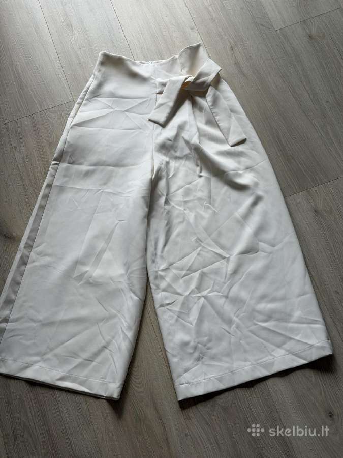 Cream culottes, tie waist, XS/s - nuotraukos Nr. 2