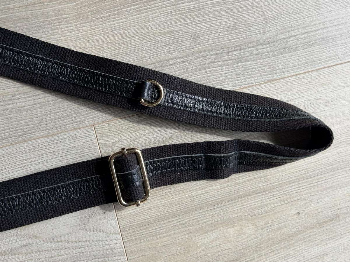 Black genuine leather shoulder/crossbody bag - nuotraukos Nr. 3