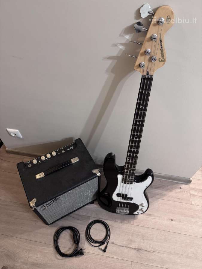 Bosinės gitaros komplektas: gitara ir stiprintuvas - nuotraukos Nr. 4