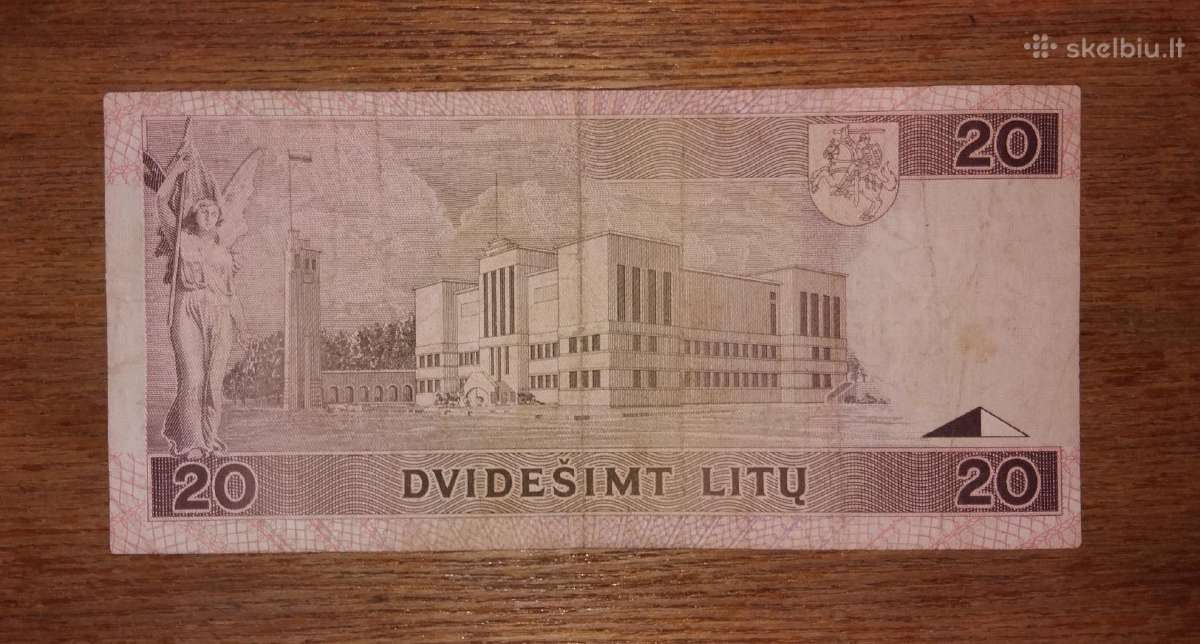 Lietuvos 20 litu banknotas - nuotraukos Nr. 2