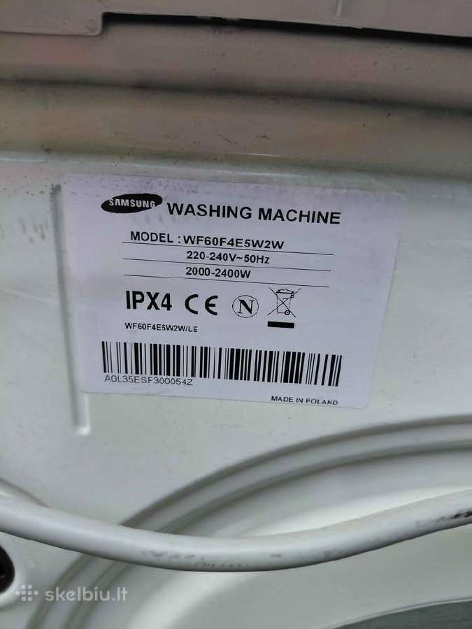 Skalbimo mašina Samsung (super siaura, tik 43cm!). - nuotraukos Nr. 7