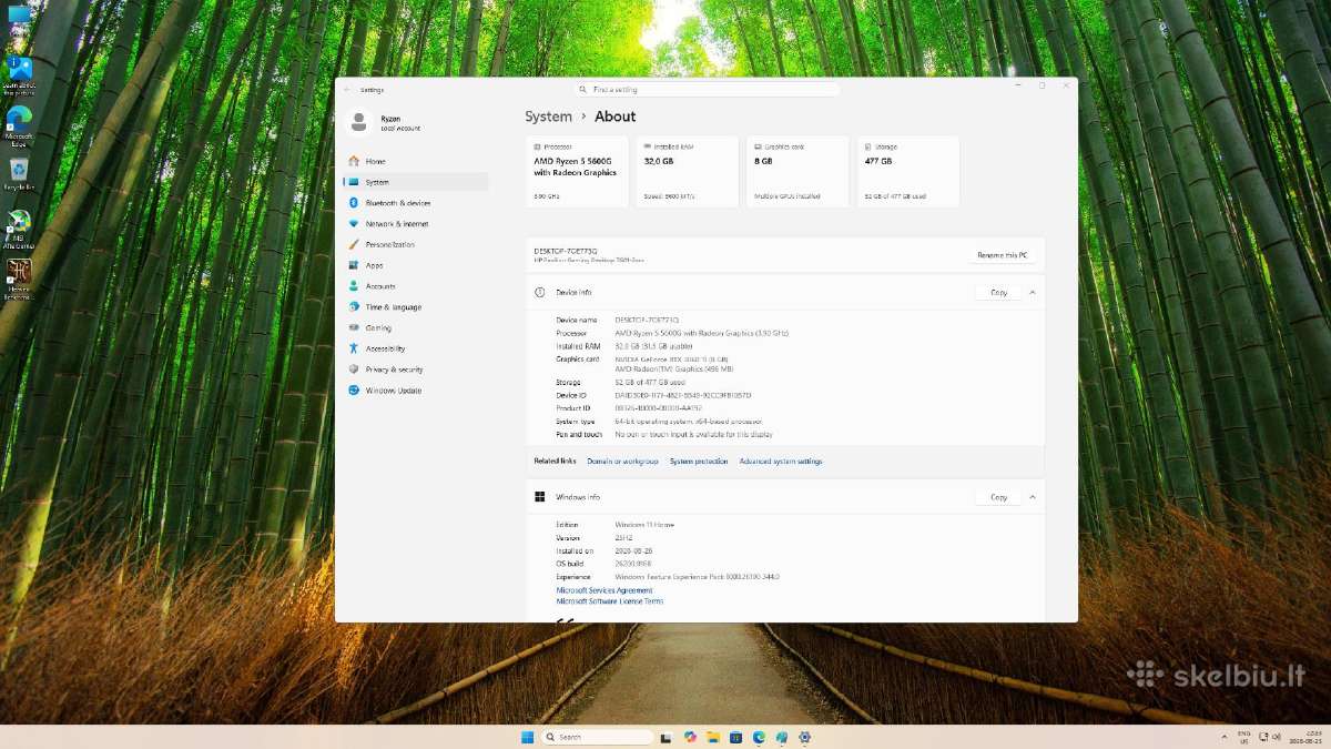 Ryzen 5600g, 3060ti, 32gb RAM, 512ssd - nuotraukos Nr. 8