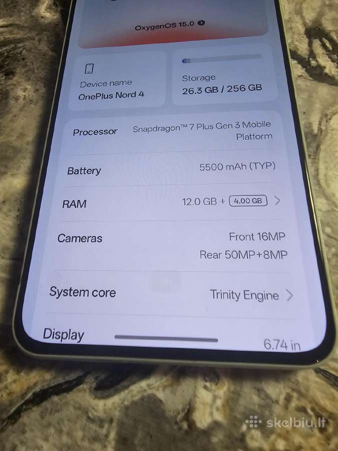 Oneplus nord 4 12/256gb - nuotraukos Nr. 4