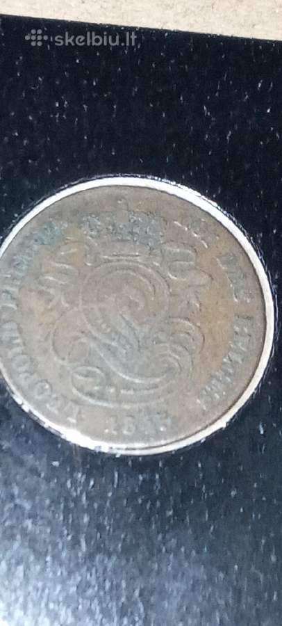 Belgija 2 santimai 1845 - nuotraukos Nr. 2