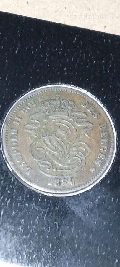 Belgija 2 santimai 1870 - nuotraukos Nr. 2
