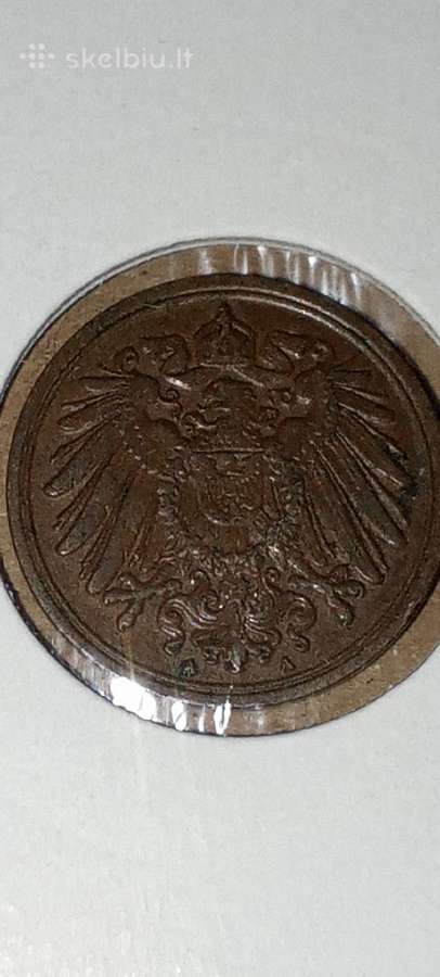 Vokietija 1 pfeningis 1908 - nuotraukos Nr. 2