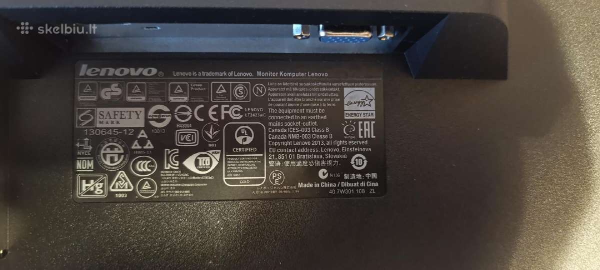 Lenovo Thinkvision Lt2423 geras monitorius Hdmi - nuotraukos Nr. 4
