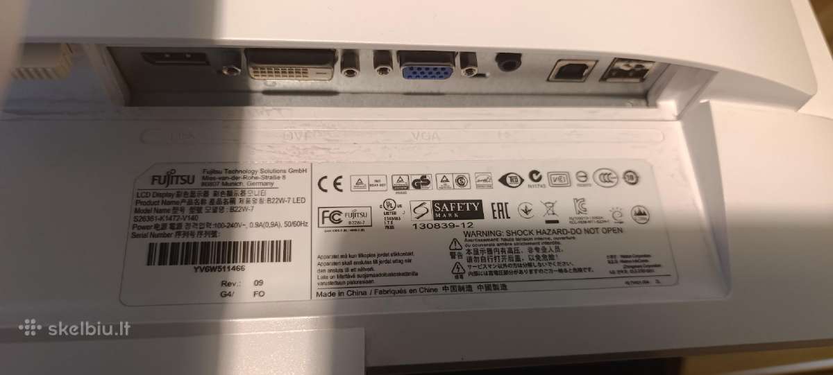 Monitorius Fujitsu B22w-7 daug reguliavimo padeciu - nuotraukos Nr. 6