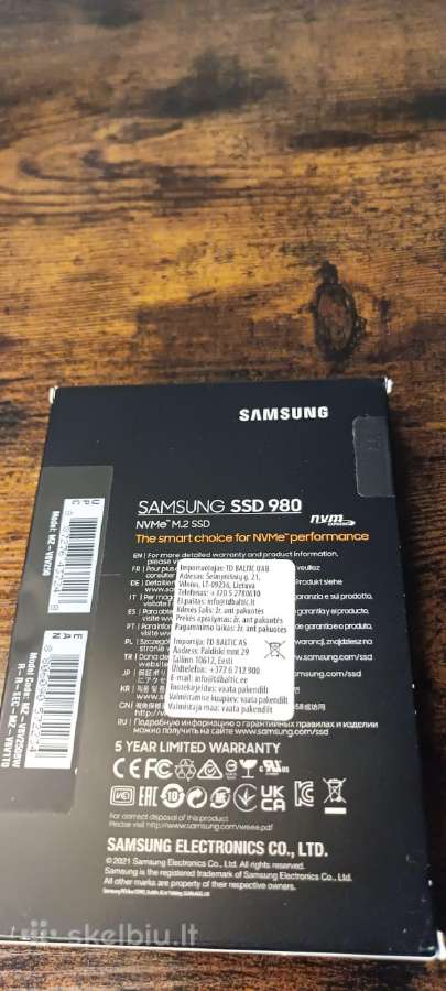 Samsung SSD 980 250 GB Nvme M.2 – Mz-v8v250bw - nuotraukos Nr. 2