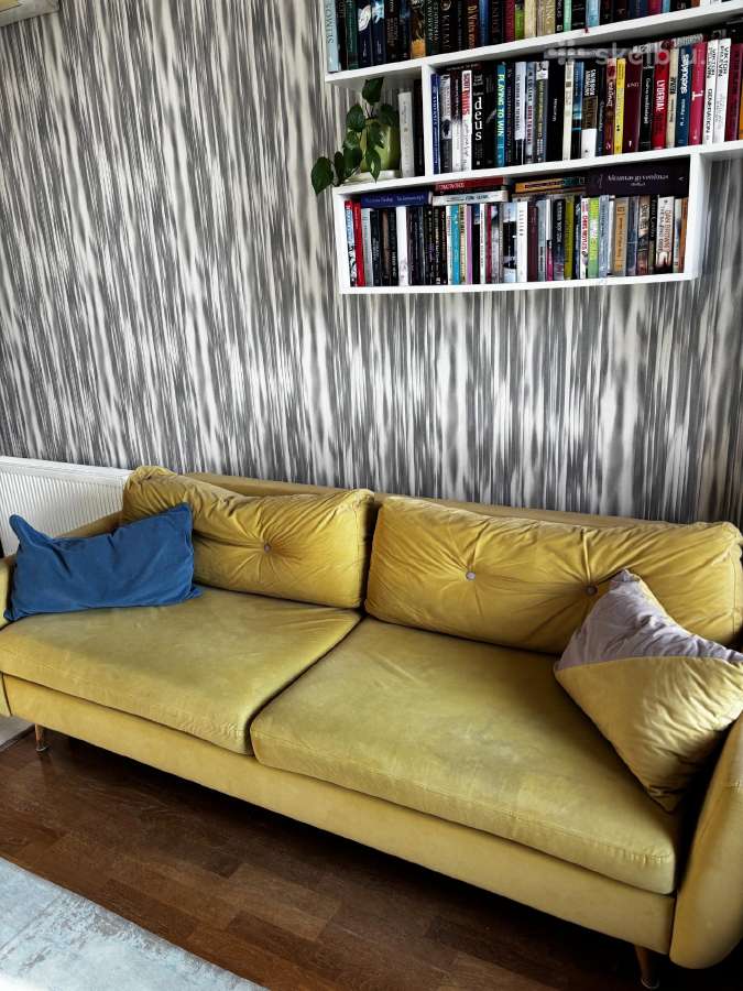 Stilingi ir ryškūs sofa-lova su foteliu ir pufu - nuotraukos Nr. 2