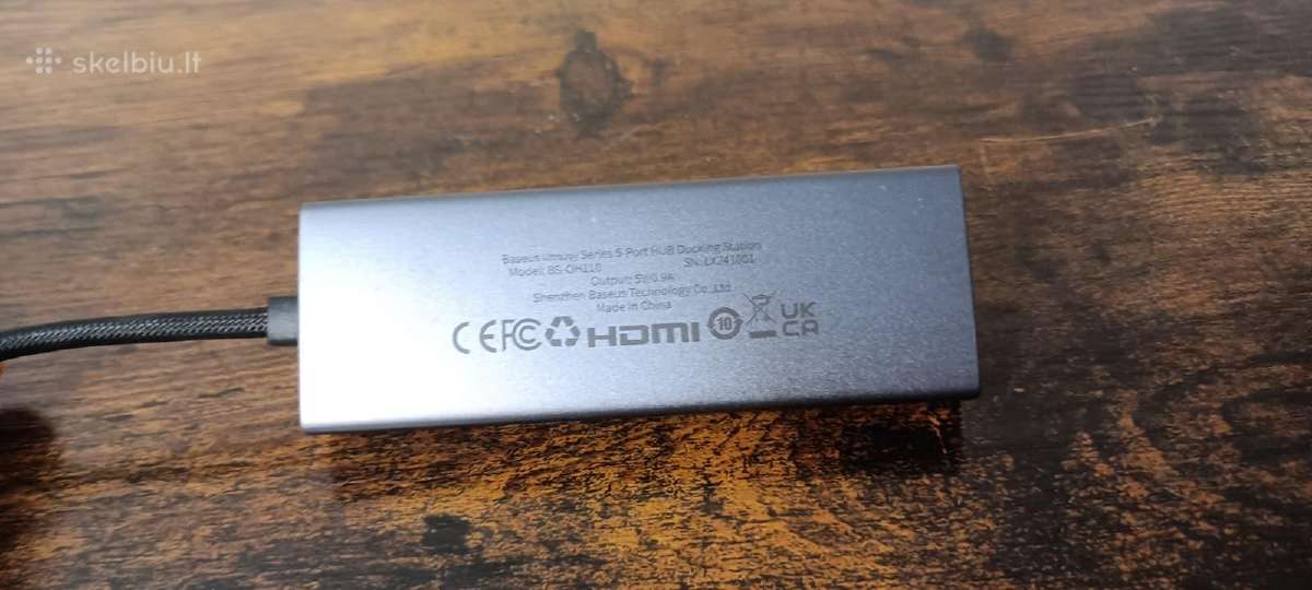 Baseus Bs-oh110 5-in-1 Usb-c šakotuvas su Hdmi - nuotraukos Nr. 5