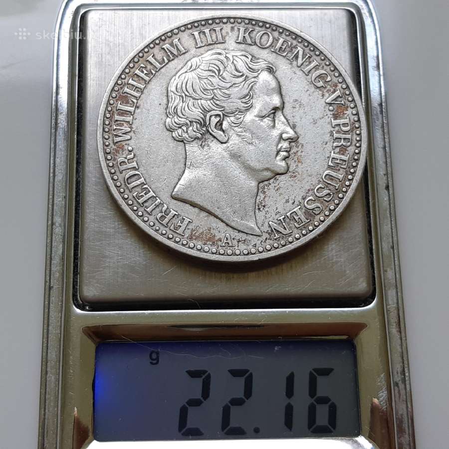 Prūsija taleris sdabras 1836 - nuotraukos Nr. 4