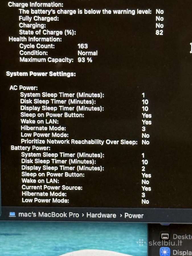 Apple MacBook 16 M1 Pro / 16gb RAM / 500gb - nuotraukos Nr. 5