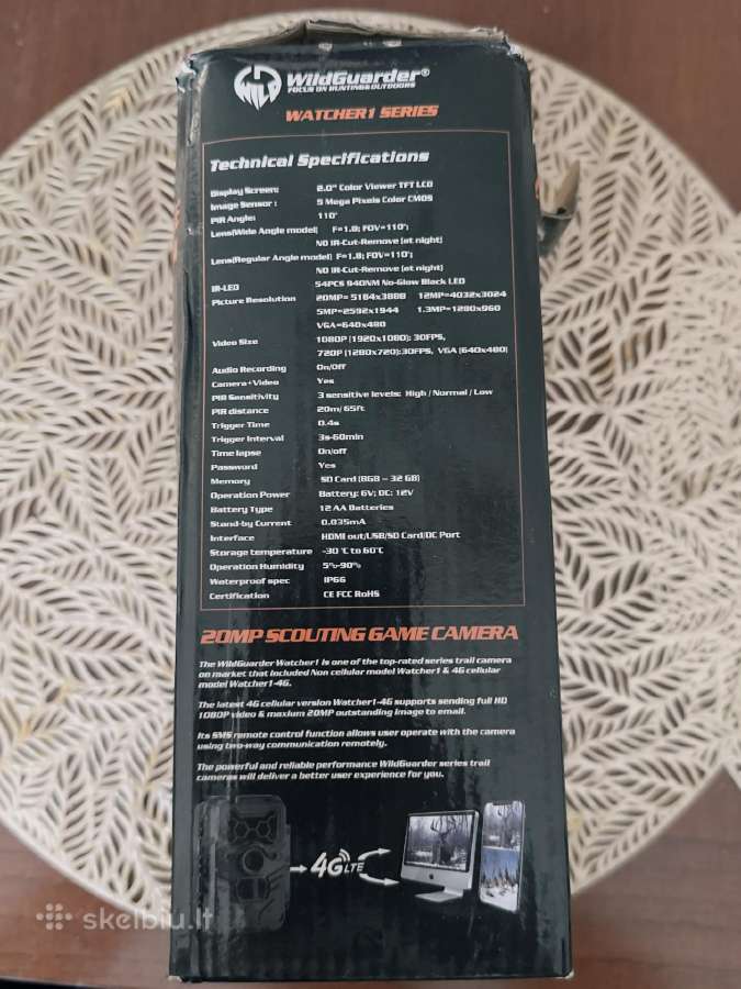 Wildguarder Watcher 1-4G 4G Lte medžioklinė kamera - nuotraukos Nr. 2